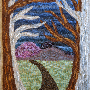 Rug Hooking Class at Fiber College September 2023