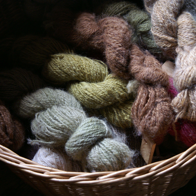 Basket of yarn for Wool class