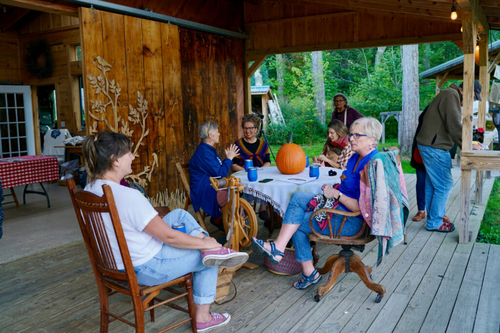 group on the porch