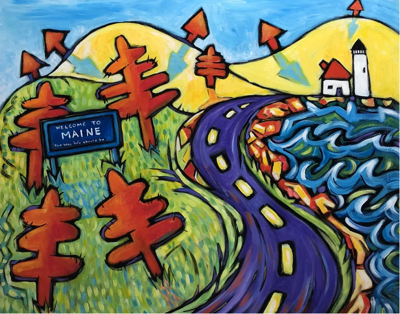 Landscape painting by Kristine Biegel