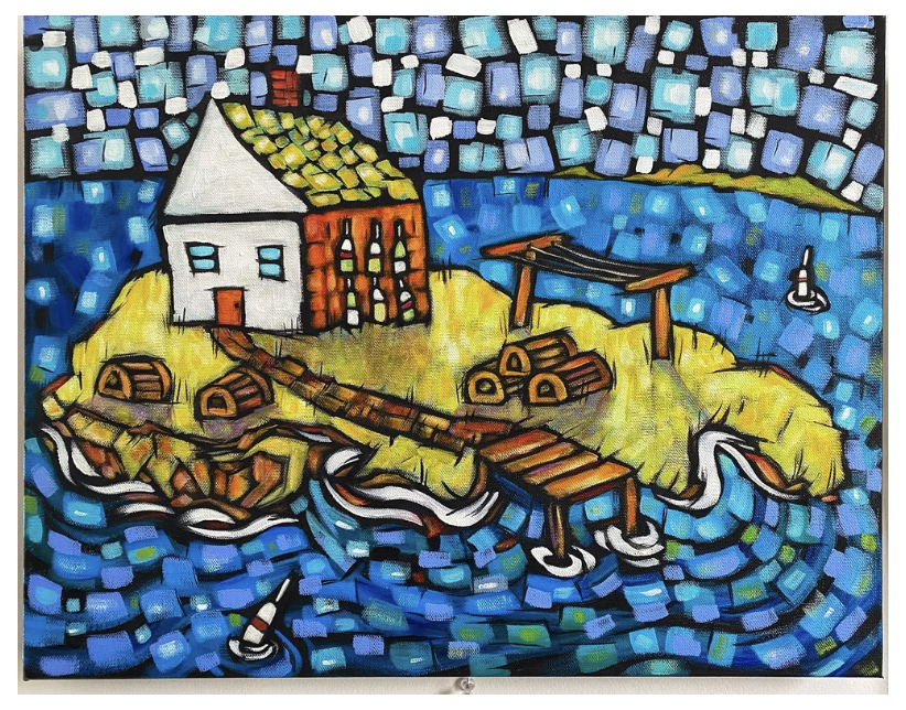 Kristine Biegel painter at Touchstones Retreat in Maine