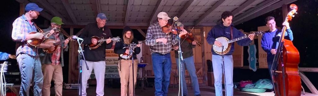 Strung Together is a Maine folk music weekend and string band gathering focused on traditional tunes, jam sessions, and time together on the coast.